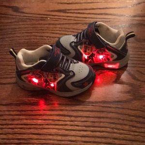 Little boys size 5, light up ow patrol shoes